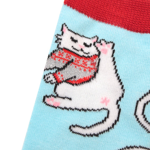 Winter Sweater Cat Socks
