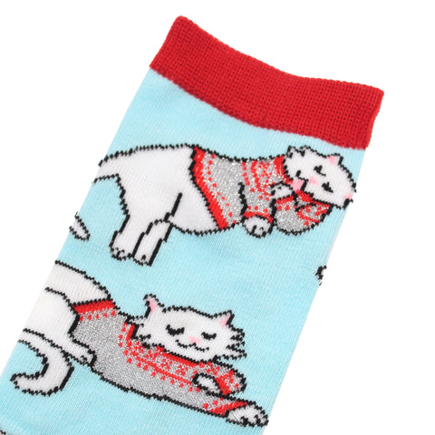 Winter Sweater Cat Socks