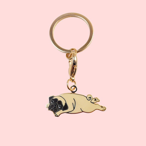 Pug Key ring / Pet tag