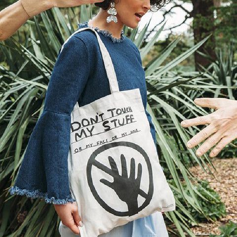 David Shrigley – Don't Touch My Stuff Tote